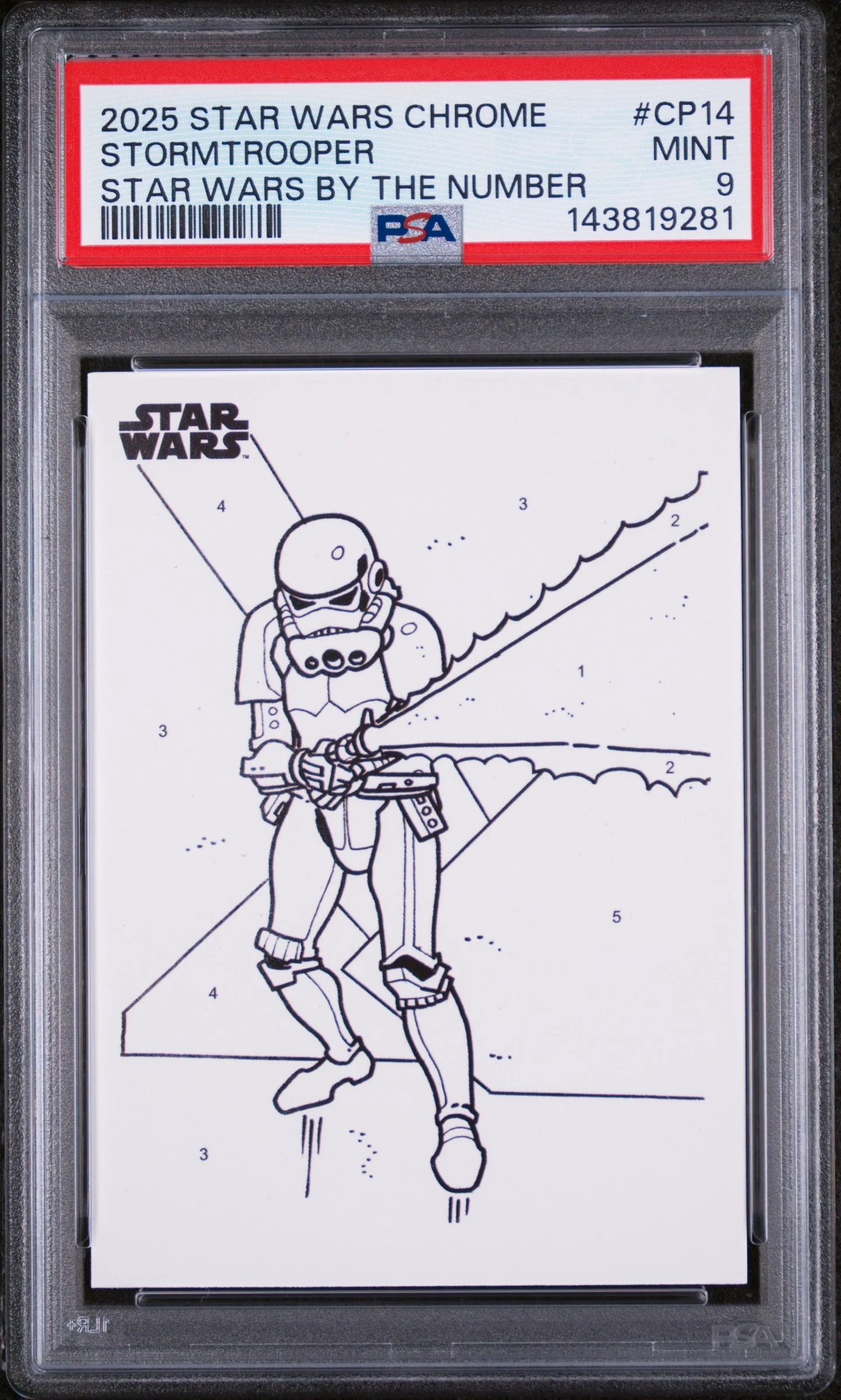 2025 Topps Chrome Star Wars Star Wars By the Number Stormtrooper #CP14 PSA 9