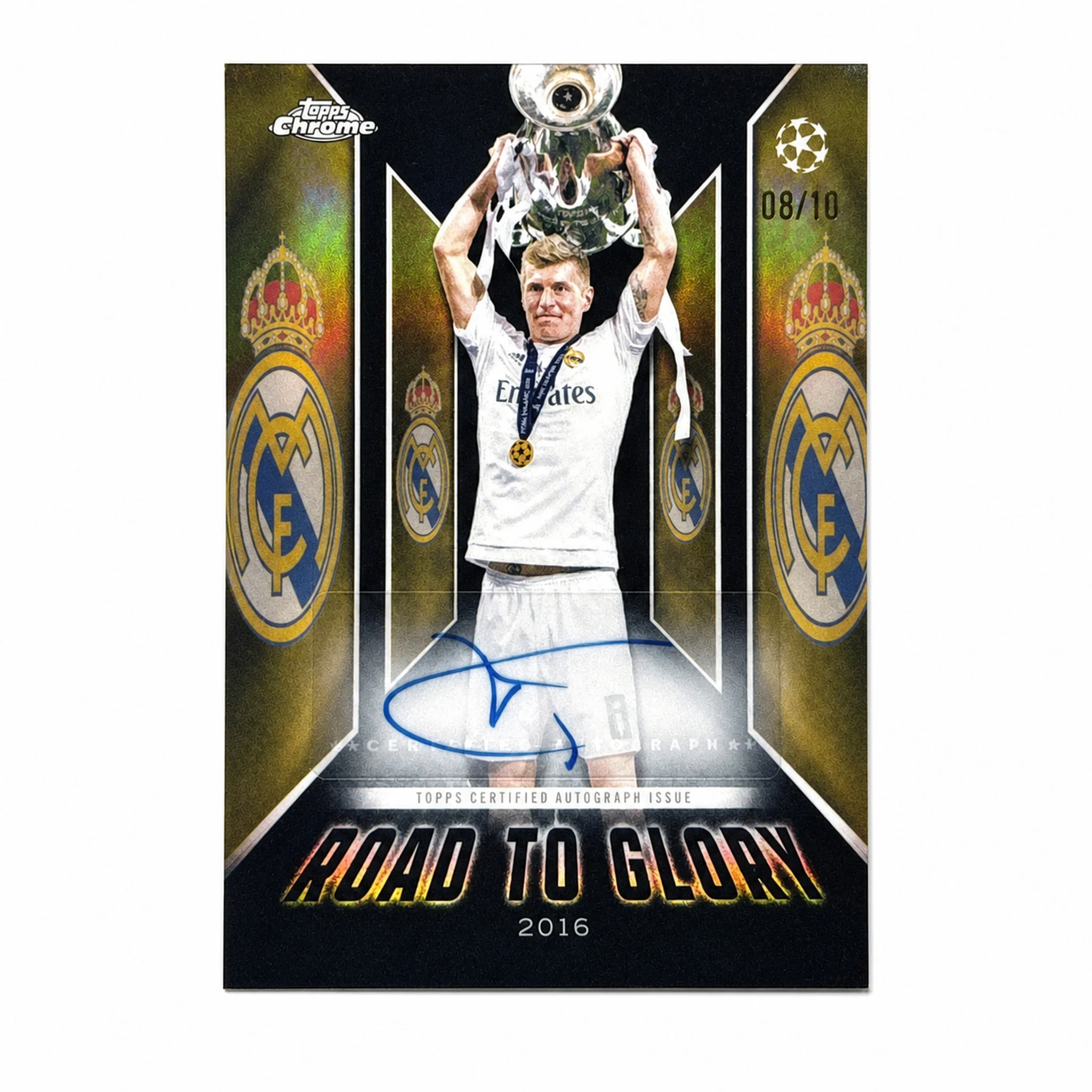2025 Topps Chrome UEFA CC Toni Kroos Road to Glory Auto Black Refractor /10