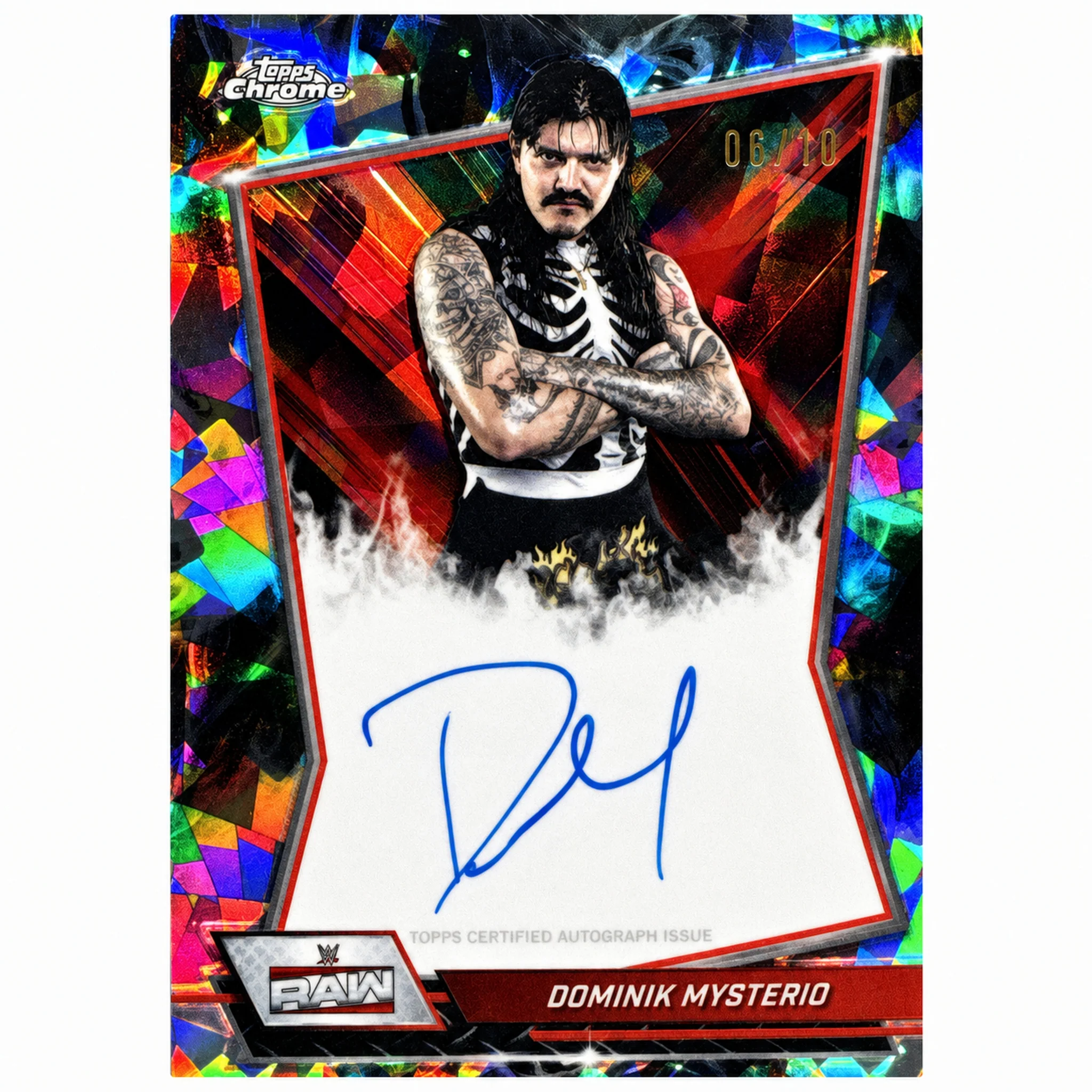 2026 Topps Chrome WWE Sapphire Dominik Mysterio Auto Black Refractor /10